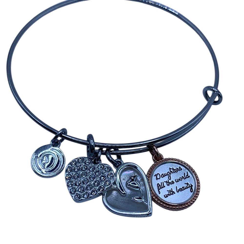 Love This Life® Two Tone Stainless Steel "Daughters Fill the World With Beauty"
